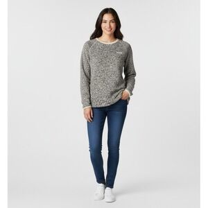 Columbia Weather Crew Neck Sweatshirt‎ Womens M Gray Gorpcore Hiking Cozy Comfy